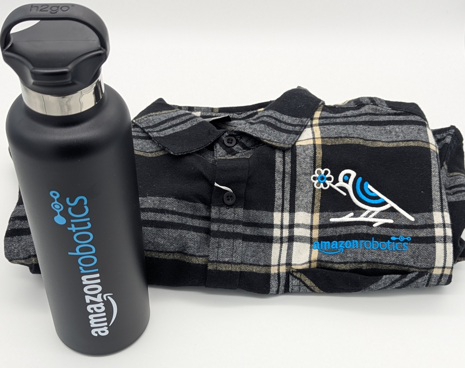 Shirt-and-bottle-standing
